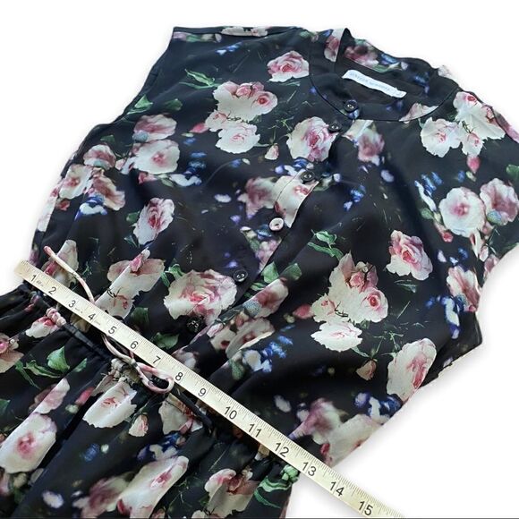 REBECCA Minkoff Ollie Black Floral Mini Dress | Size Small - Picture 13 of 16